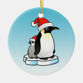 Adorno De Cerámica Navidades del Emperador Pingüino