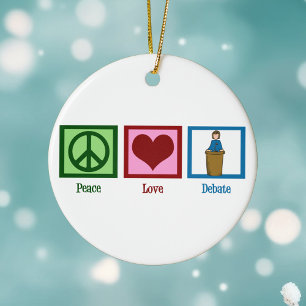 Adorno De Cerámica Navidades del equipo de Peace Love Debate