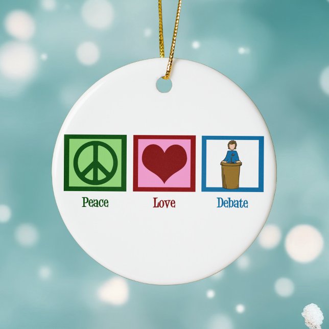Adorno De Cerámica Navidades del equipo de Peace Love Debate (Subido por el creador)