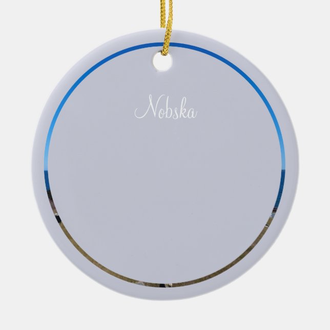 Adorno De Cerámica Navidades del faro Nobska Cape Cod (Frente)