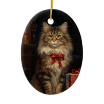Navidades del gato Maine Coon