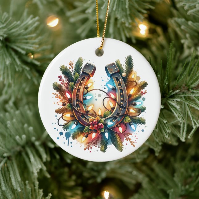 Adorno De Cerámica Navidades del Herradura Rustica del País y Occiden (Árbol)