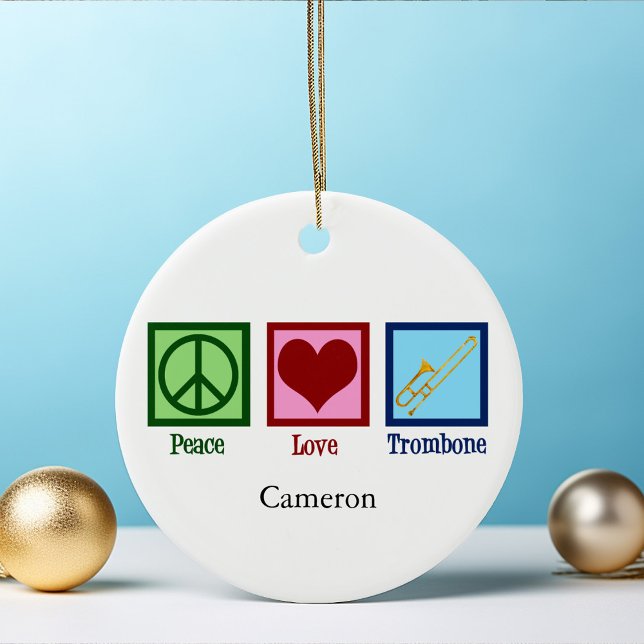 Adorno De Cerámica Navidades del jugador de Personalizado Peace Love  (Subido por el creador)