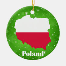 Navidades del Mapa de Bandera de Polonia
