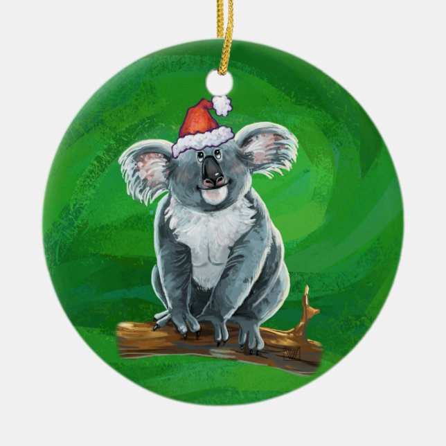 Adorno De Cerámica Navidades del oso Koala (Frente)