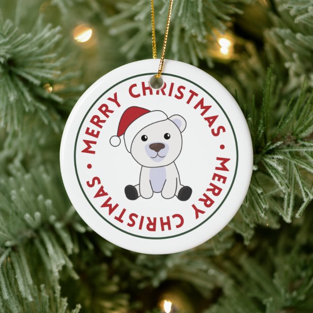 Adorno De Cerámica Navidades del oso polar niegan a los animales de i (Árbol)