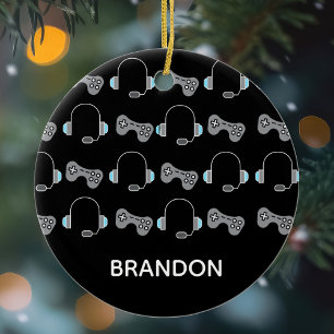 Adorno De Cerámica Navidades del patrón de juego personalizado de Gua