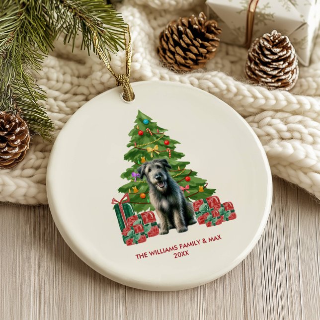 Adorno De Cerámica Navidades del perro lobo irlandés (Subido por el creador)