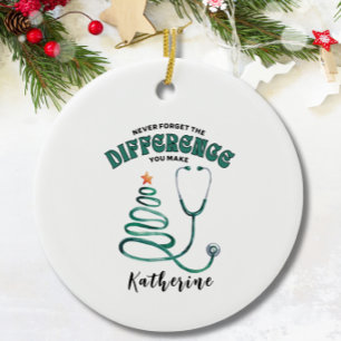 Adorno De Cerámica Navidades del personal médico Médico de enfermería