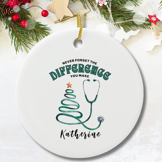 Adorno De Cerámica Navidades del personal médico Médico de enfermería (Subido por el creador)