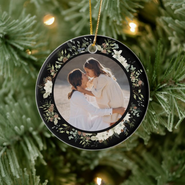 Adorno De Cerámica Navidades del Personalizado de Eucalyptus Greenery (Árbol)