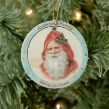 Navidades del personalizado Vintage Santa Claus Ho