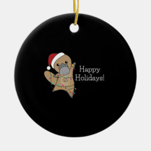 Adorno De Cerámica navidades del platypus Tabes Animales dulces