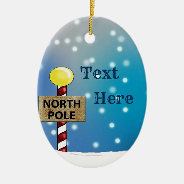 Adorno De Cerámica Navidades del Polo Norte (Frente)