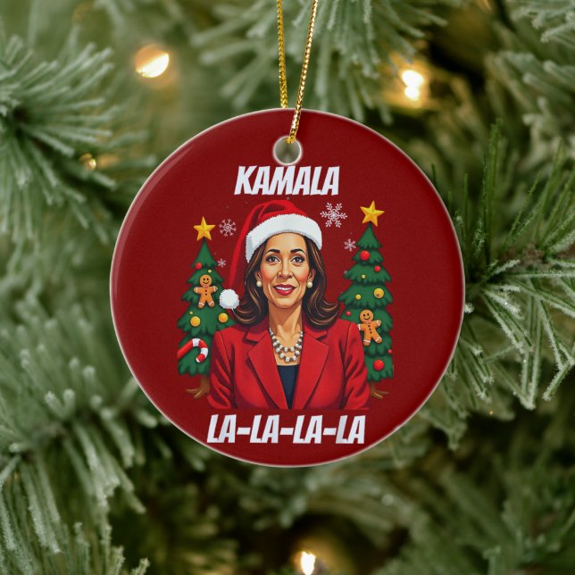 Adorno De Cerámica Navidades del Presidente Kamala Harris (Árbol)
