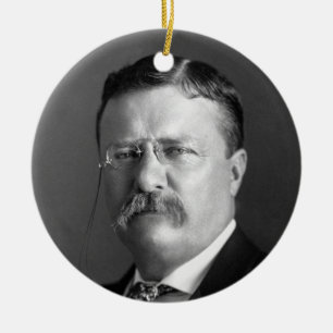 Adorno De Cerámica Navidades del presidente Theodore Roosevelt