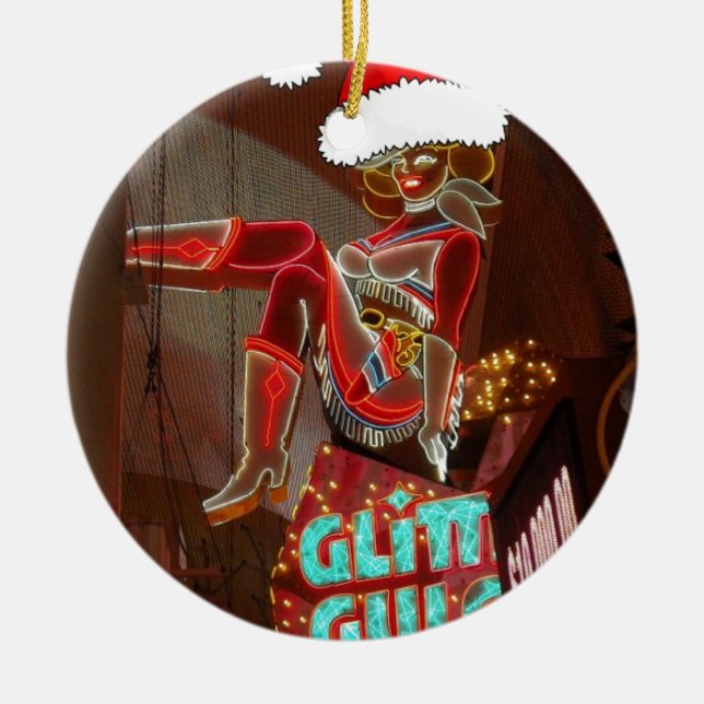 Adorno De Cerámica Navidades del Purpurina Gulch de Las Vegas (Frente)