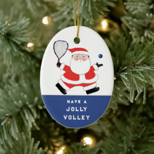 Adorno De Cerámica Navidades del Racquetball 2023 personalizado