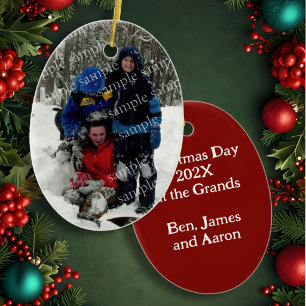 Adorno De Cerámica Navidades Día de la foto Keepsake