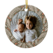 Navidades dibujados a mano verde foto de hoja de á