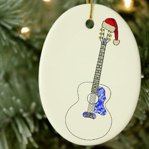 Adorno De Cerámica Navidades Dibujo en línea Música de guitarra acúst