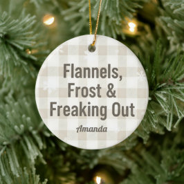 Adorno De Cerámica Navidades Divertidas con Franela, Escarcha y Frene