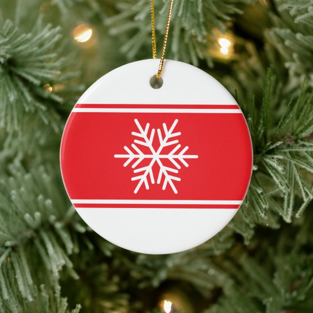 Adorno De Cerámica Navidades divertidos Carreras blanca roja franjas  (Árbol)