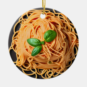 Adorno De Cerámica Navidades divertidos de Spaghetti Pun