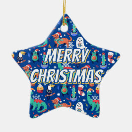 Adorno De Cerámica Navidades divertidos Dinosaurio Perro Perro Aguaca