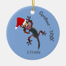 Adorno De Cerámica Navidades divertidos Gecko Lizard