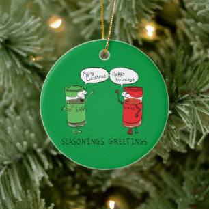 Adorno De Cerámica Navidades divertidos Personalizado cocinando espec