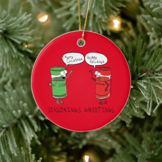 Adorno De Cerámica Navidades divertidos Personalizado Cocinando espec (Árbol)