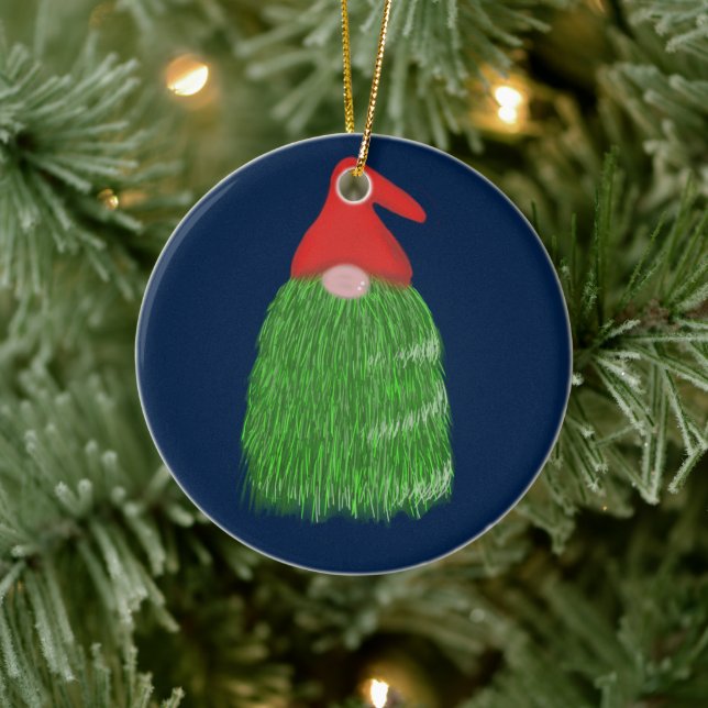 Adorno De Cerámica Navidades divertidos verdes 2022 gnome divertido c (Árbol)