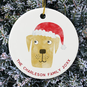 Adorno De Cerámica Navidades Dog Family Date