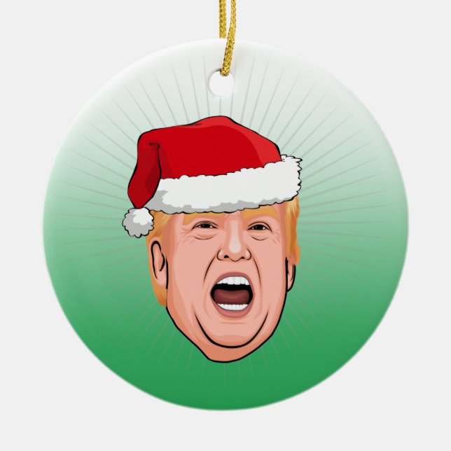 Adorno De Cerámica Navidades DONALD TRUMP (Frente)