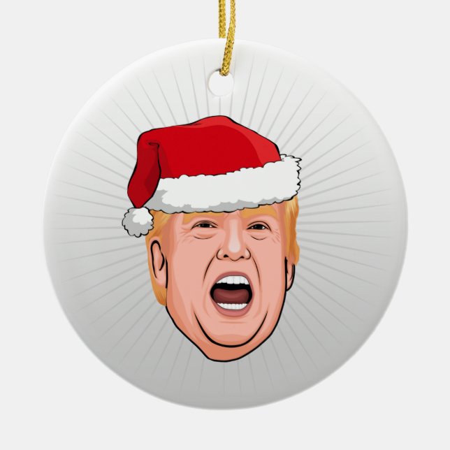 Adorno De Cerámica Navidades DONALD TRUMP (Frente)