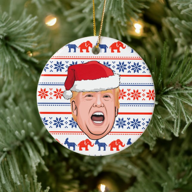 Adorno De Cerámica Navidades DONALD TRUMP (Árbol)