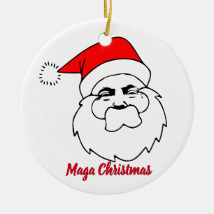 Adorno De Cerámica Navidades Donald Trump Santa Maga