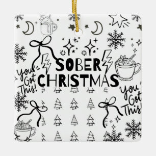 Adorno De Cerámica Navidades Doodle Sober
