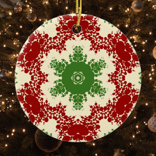 Adorno De Cerámica Navidades Dot Mandala