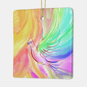 Adorno De Cerámica Navidades Dove