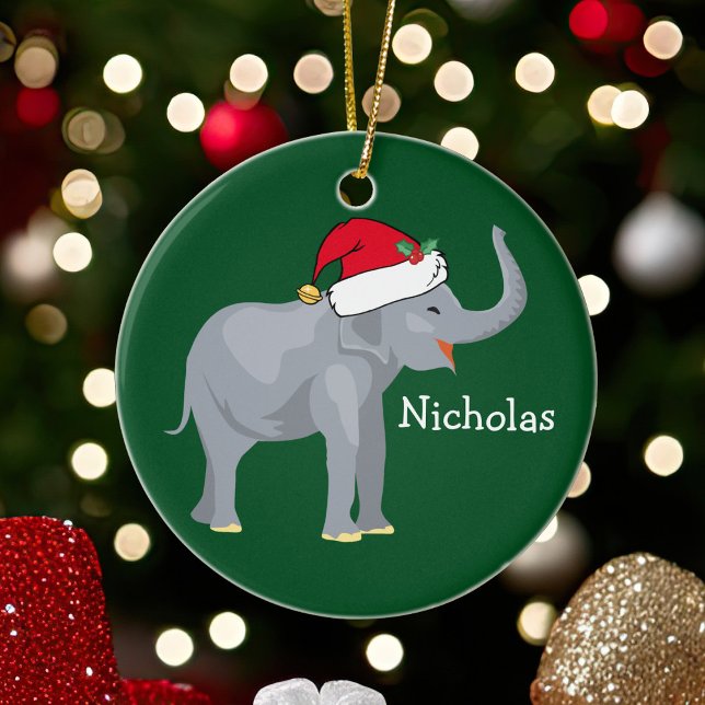 Adorno De Cerámica Navidades elefantes adoran a niños Personalizados  (Subido por el creador)