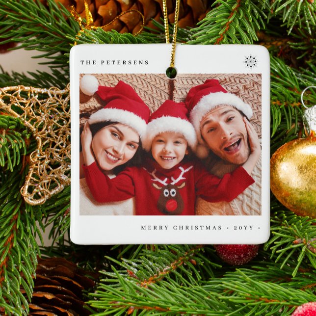 Adorno De Cerámica Navidades elegantes familia de fotos mínima divers (Subido por el creador)