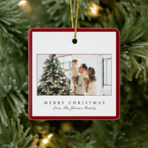 Adorno De Cerámica Navidades elegantes minimalistas de fotos de la fr