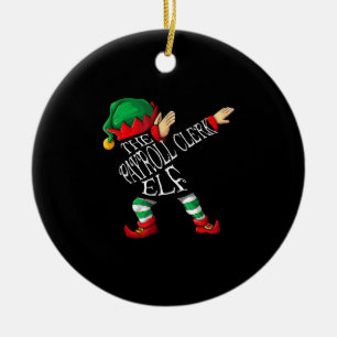 Adorno De Cerámica navidades elf de nómina de sueldos xmas empleado g