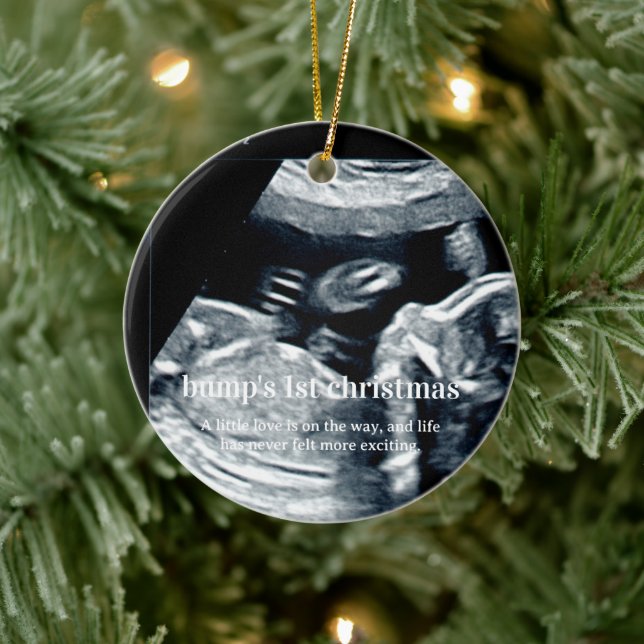 Adorno De Cerámica Navidades embarazadas | Keepsake sensorial de foto (Árbol)