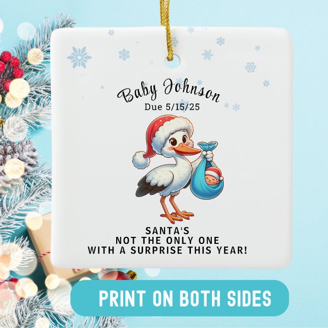 Adorno De Cerámica Navidades embarazadas revelan Invitación divertida (Subido por el creador)