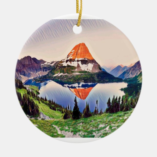 Adorno De Cerámica Navidades en el Parque Glaciar (Frente)