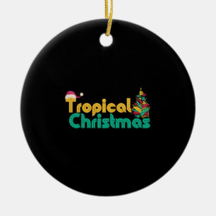 Adorno De Cerámica Navidades en julio - Árbol tropical Navidades