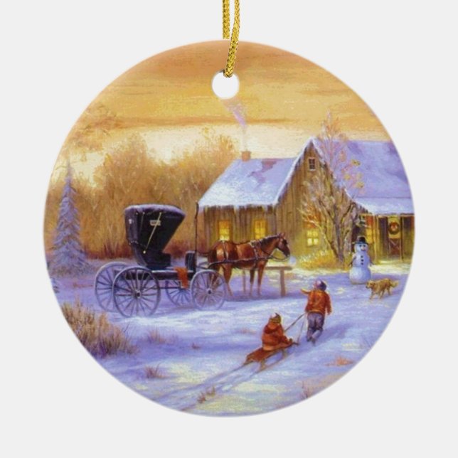 Adorno De Cerámica Navidades en la cabina (Frente)